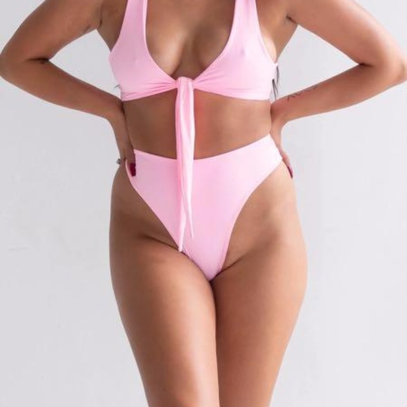 437 Aubrey Swim Bottoms - Pink - Picture 3 of 4